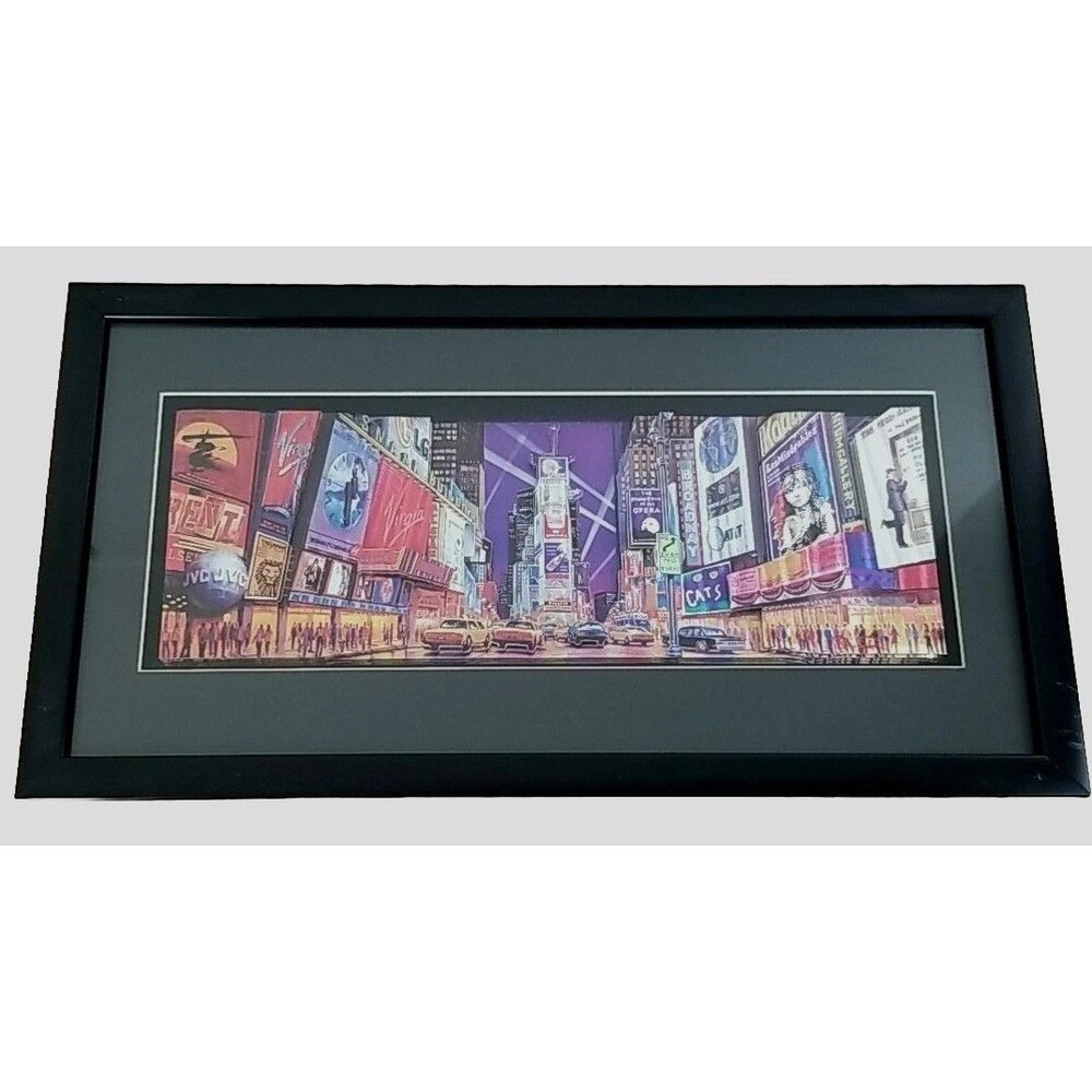 3D Paper Sculpture shadowbox. Time Square Broadway by Ge Wang & Sunny Du, 17x9